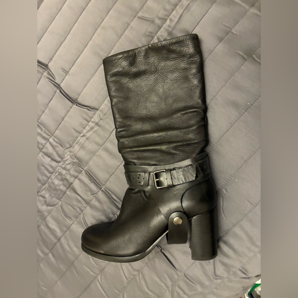 Black Leather Women's Boots
